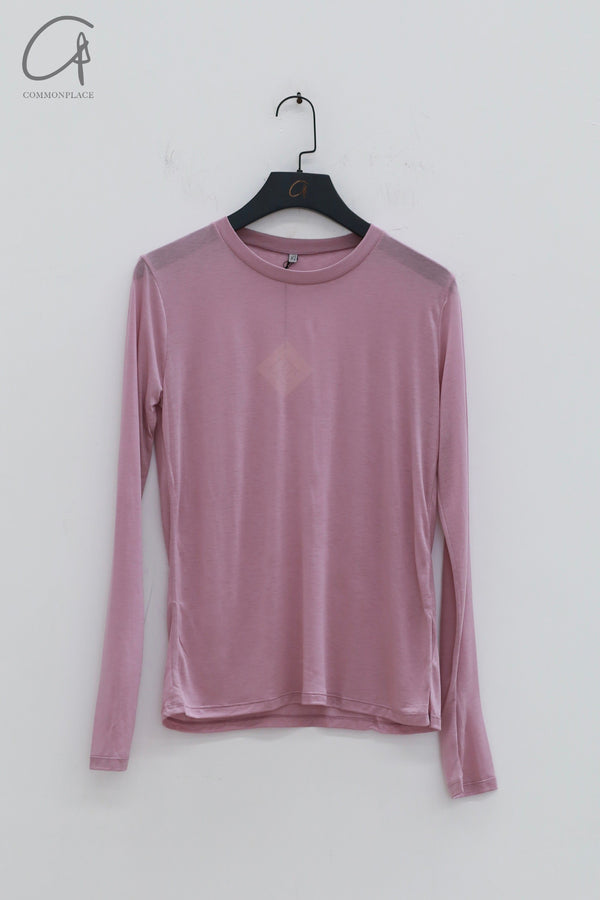 BASERANGE Classic Bamboo Fiber Bamboo Cotton Long Sleeve T-Shirt Series Collection Round Neck Bottoming Shirt France BAS-TOLS-BL-AU24-ZI Purple